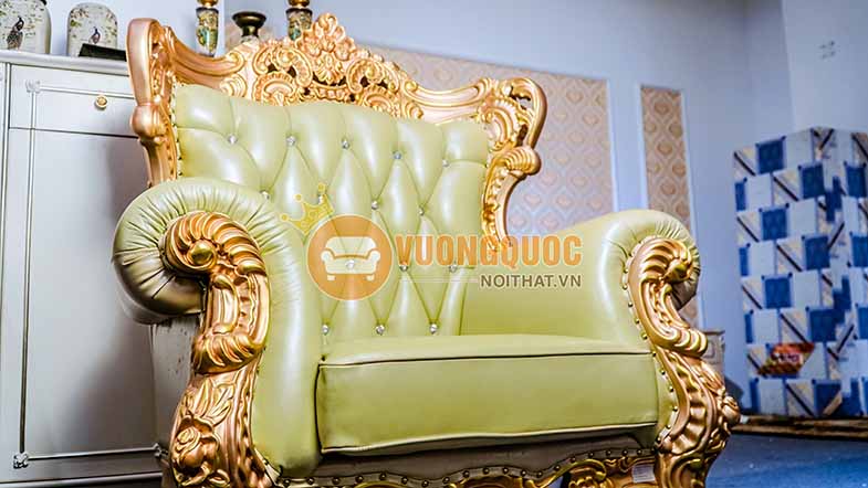 Ghế sofa nhập khẩu phong cách hoàng gia SKM018-1